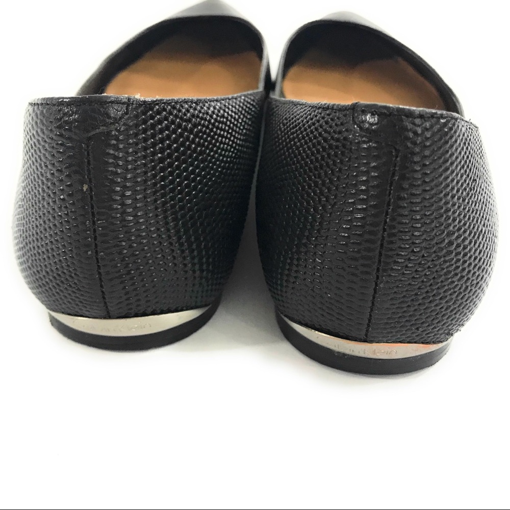 (Sold)Calvin Klein Womens Black Pointy Flats 8 1/2 - Picture 6 of 8